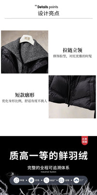 时尚套装2025冬装新款女装通勤羽绒服搭修身马夹保暖两件套