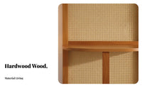 Japanese-Inspired Unattached Standing Divider Bookcase Hand-Woven Design Arched Shelf Screen Retro Aesthetic Display Stand Multi-Functional for Apartment Dwellers, Interior Decorators, Entryway, Living Room, Corner Areas, Bedroom