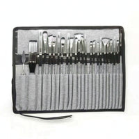 24 Pieces Portable Paint Brush Set with Canvas Roll Case Organized Travel Brush Set with Canvas Roll Case No Shedding Synthetic Nylon Brushes Professional for Sketching