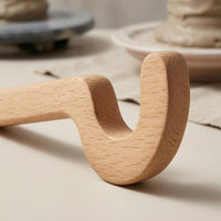 Pottery Rim Shaper Natural Wood Grain Wheel Throwing Tool Smooth Finish