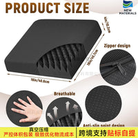 Egg Crate Chair Cushion with Breathable Mesh Cover and Anti-Slip Base