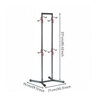 Multi-Cycle Storage Rack Saving Freestanding Upright Bike Stand Rack Fully Adjustable for Apartment