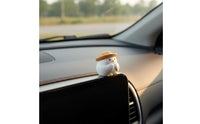 Mini Car Console Decoration Compact Size Straw Hat Chicken Figure Hand-Painted
