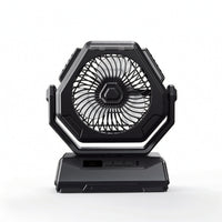 Portable Fan with Digital Display Rechargeable Fan with LED Light Compact Multi-Speed for Campers, Travelers, Camping, Bedside, Desk