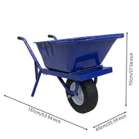 Wheelbarrow High Capacity Single Wheel Wheelbarrow Utility Cart for Farmers, Workers, Farm, Orchard
