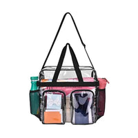 Transparent PVC Shoulder Bag Multi-Pocket Convenient Handbag Travel Bag Large Capacity Swimming Bag