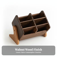 Tiered Wooden Makeup organizer Multiple Compartments Vanity Organizer Elegant Design
