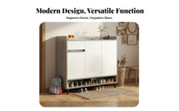 Large Capacity Shoe Storage Cabinet Minimalist Design Entryway Shoe Cabinet Sturdy Construction Household Furniture Adjustable Shelves for Families, Apartment Dwellers, Homeowners, Mudroom, Living Room, Closet, Bedroom