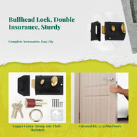 Double cylinder brass lock