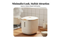 Food-Grade Material Rice Storage Container Large Capacity Rice Storage Bin Single-Press Access Lid for Kitchen, Countertop