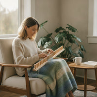 Weaving Loom with Pegs Easy-to-Assemble Knitting Board Sturdy for Beginners