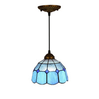 Stained Glass Pendant Light Handmade Lighting Retro for Cafe