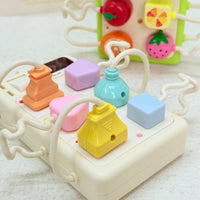 Plug Outlet Busy Board Fine Motor Skills Power Strip Toy Hand-Eye Coordination Busy Board with Plugs for Kids, Playroom