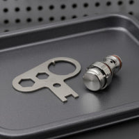 Brass BCD Inflation Valve Core Plated Finish Inflation Valve Core O-Rings BCD Inflator Nipple Polished for Repair, Maintenance
