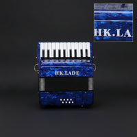 22-Key Piano Accordion 8-Bass 22-Key Accordion Compact Musical Instrument for Beginners, Students, Rehearsal Lessons
