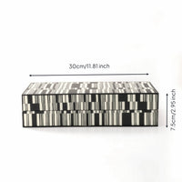 Jewelry Box with Hinged Lid Decorative Striped Jewelry Box Tabletop for Dresser