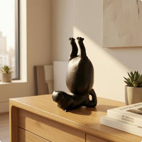 Resin Hippo Statue Smooth Finish Hippopotamus Figurine Decorative Home Decoration for Gym