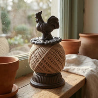 Twine Winder Ornament Antique-Style Jute Twine Decoration Dark Metal Finish