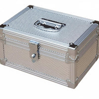 Heavy Duty Lockable Money Box Lightweight Lockable Storage Box Reinforced Corners Metal Document Case Soft Interior Lining for Business Owners, Professionals, Office, Retail Retail Outlet, Workshop, Worksites