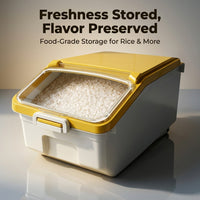 Large Rice Dispenser 10kg Cereal Storage Box, Airtight Flip Lid Rice Keeper, Pantry Organization Sto - Image 2