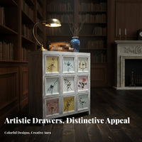 9-Drawer chest of drawers timeless design Chest of Drawers Vintage Design Multi-Functional for Homeowners, Entryway