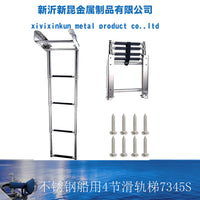 Stainless Steel Telescopic Ladder with Sliding Rail