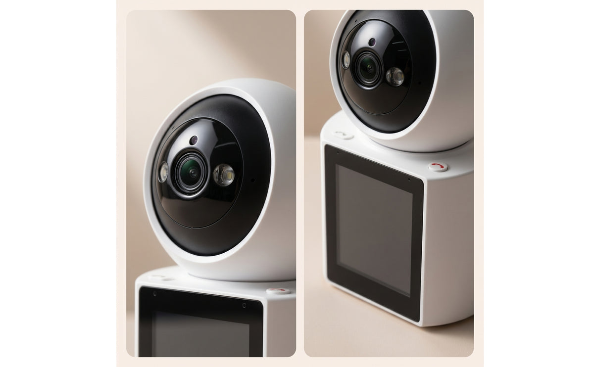 Desktop Visual Communication Device with Monitor Single-Key Visual Communication Device Camera Distant Door Phone for Elderly