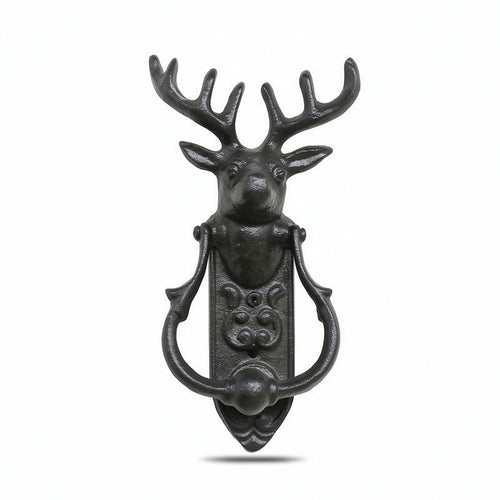 Deer Head Door Knocker Metal Deer Head Knocker Sturdy for Homeowners, Decorators
