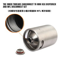 2L Stainless Steel Beer Brewing Secondary Fermentation Bucket with Threaded Lid