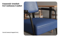 Upholstered Armchair with Angled Legs Factoryinfluenced & Design Business-Grade Furniture Retro Design Rustresistant Finish