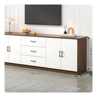 Contemporary Television Cabinet Large Capacity Storage Contemporary Television Stand Solid Wood Minimalist Entertainment Console for Bedroom