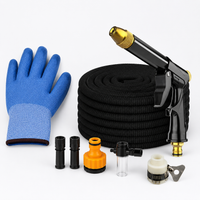 Car Wash Hose Spray Gun Metal Hose Reel Watering Nozzle Tap Water Compatible For Garden Watering