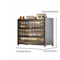 Multi-Layer Steel Footwear Storage Unit Large Capacity Entryway Shoe Storage Cabinet Dustproof for Homeowners, Apartment Dwellers, Hallway