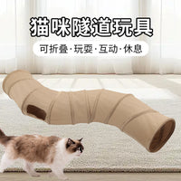 新款S通猫隧道玩具可折叠通道猫咪钻桶自嗨宠物玩具厂家批发