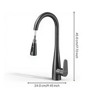Brass pull-down faucet with sprayer