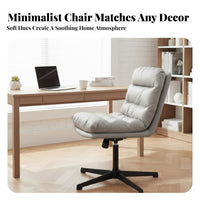 Armless Vanity Chair Comfortable for Long Sitting Snowice Furniture Space Saving
