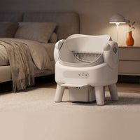 Open-Top Automatic Litter Box Removable Automatic Cat Litter Box Pet Supply Easy to Clean Electric for Living Room, Apartment