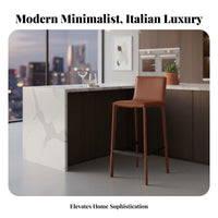 urban aesthetic Saddle Seat High Stool Modern Minimalist Design Counter Chair With supportive Support Seating Furniture Built-in Footrest for Bar Owners, Homeowners, Adults, Restaurant, Kitchen, Dining Area, Work Table