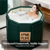 Foldable Bathing Bath Automatic Heating Portable Tub Foldable Design Space-Saving for Adults, Women