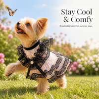 Pet Dog Cat Princess Dress Thin Lace Wedding Gown for Small Dogs