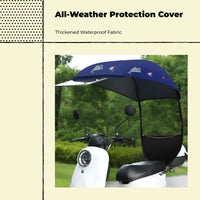 Electric Motorcycle Rain Cover, Sunshield Umbrella, Windproof and Rainproof E-Bike Cover, Universal Fit, Thickened and sturdy Shelter