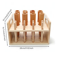 Rhythm Percussion Instrument Exploratory Wooden Percussion Set with Rack Complete for Teachers, Music Room