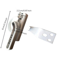 Sliding panel lock, cream arch lock, security panel latch, push-pull PVC panel handle, easy installation for home, office, balcony.
