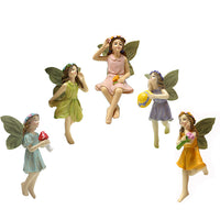 Flower Fairy Set 5 Resin Garden Ornament Set