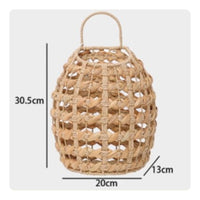Gourd Basket Farmhouse Wall Basket with Handle Natural for Kitchen Organization