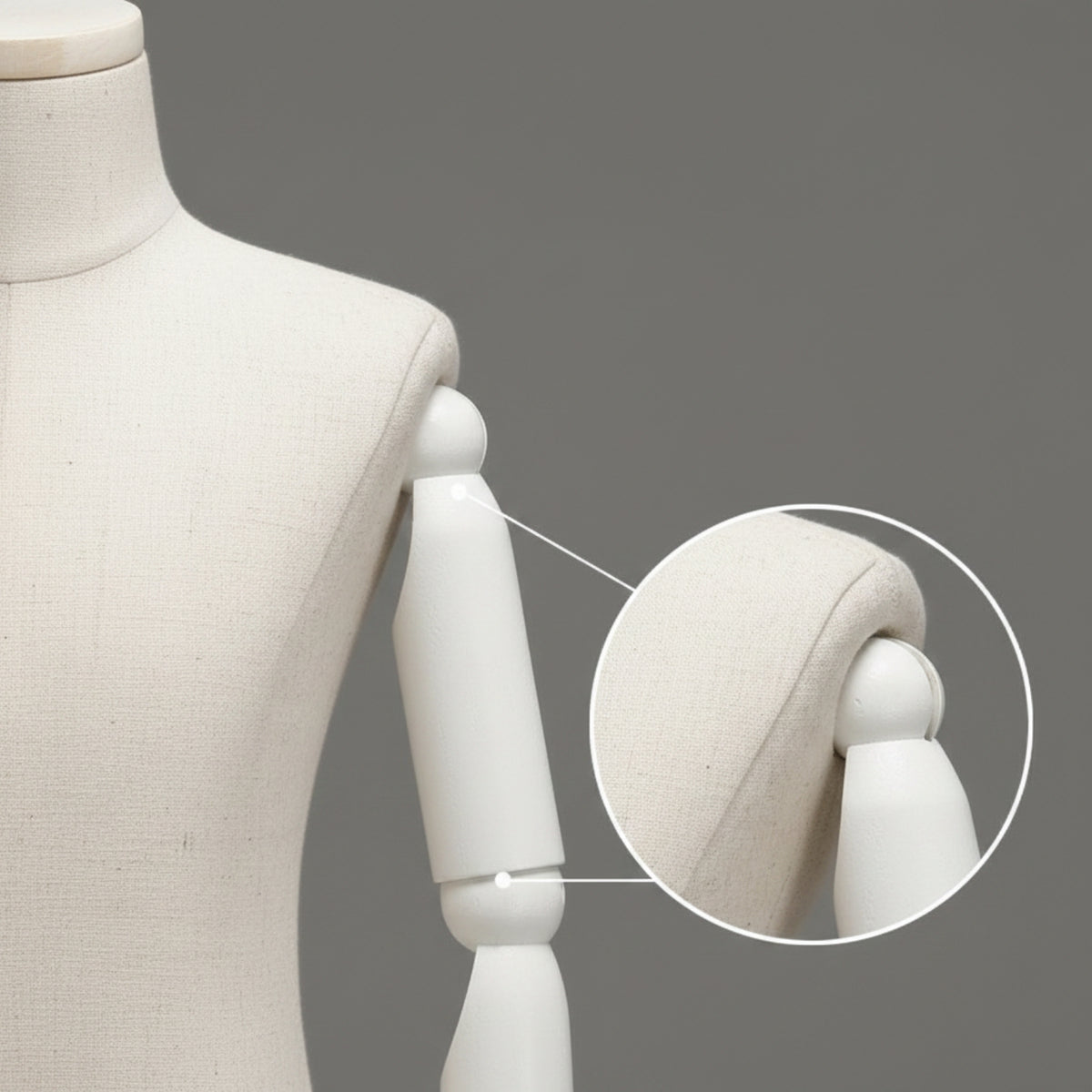 Child Mannequin Adjustable Height Mannequin Torso with Metal Base Stable Fabric Dress Form for Retailers, Tailors, Clothing Stores, Boutiques, Studios