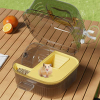 Transparent Small Pet Carrier Chew-Resistant-Resistant Hamster Travel Carrier
