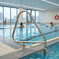 304 Stainless Steel Pool Ladder Handrail Rustproof Pool Handrail Hardware Bolt-on for Contractors, Wet-Entry Area