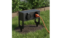 IP44 Rated Garden Power Stake Stainless Steel Waterproof Socket Stake Resistant Outdoor Plug Post Easy Installation