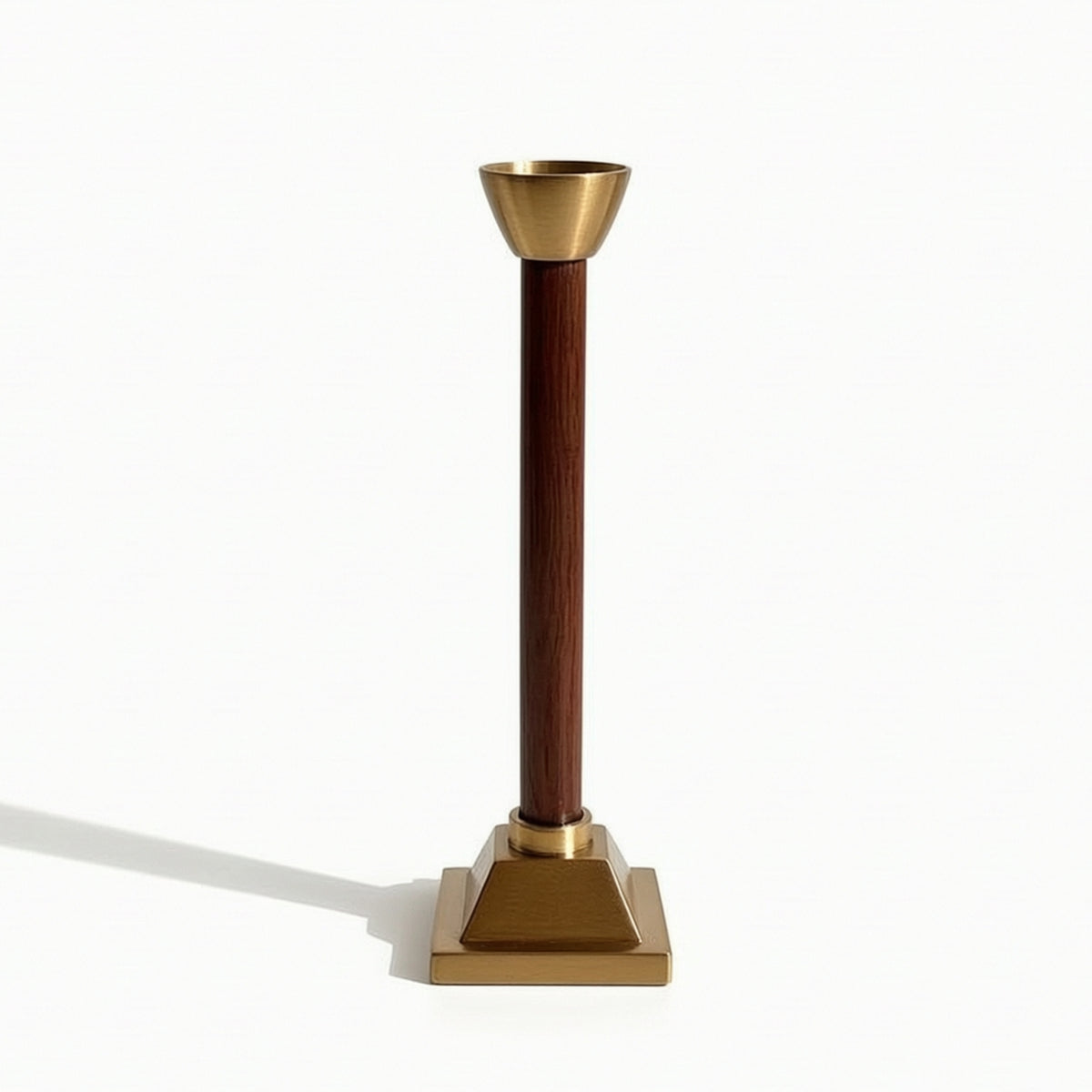 Candle Holder with Geometric Base Versatile Decorative Candle Holder